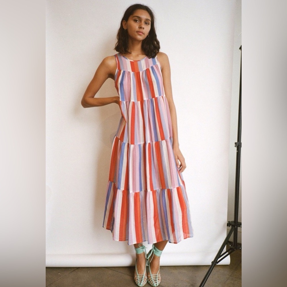 XIRENA EVA Maxi Cotton Silk Dress - SORRENTO Size XS